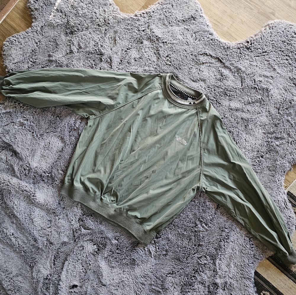 Green Suede-like pull over crew neck Telluride Golf size large